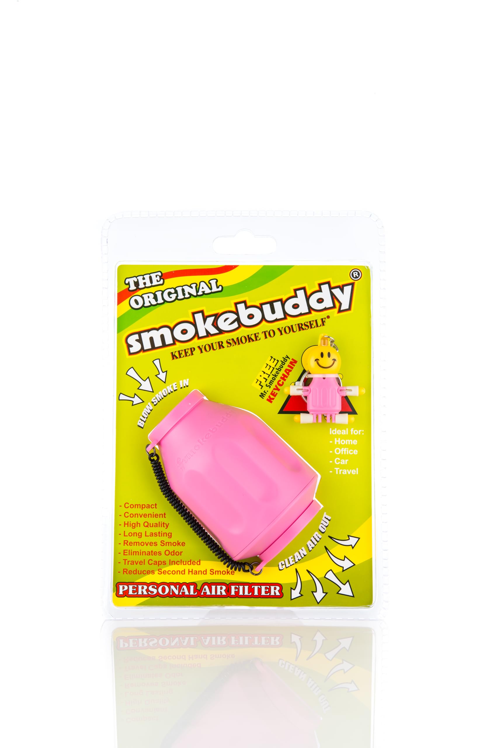 smokebuddy Smoke Buddy Personal Air Purifier Cleaner Filter Removes Odor - Pink