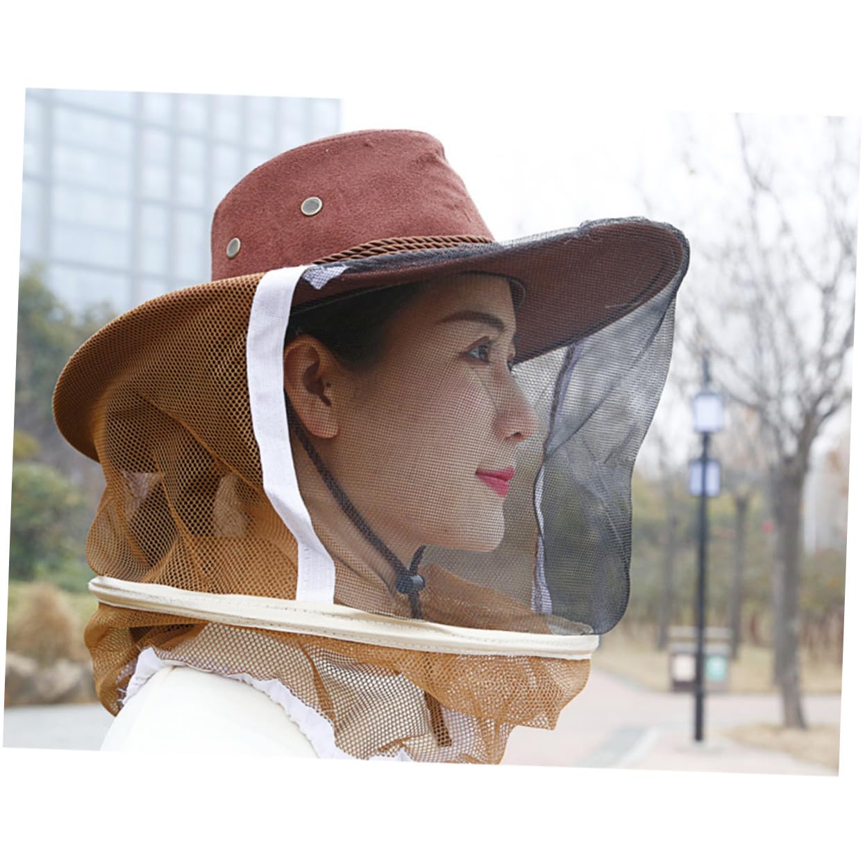 SUPVOX 3pezzi Cappello Protettivo Per Apicoltura Velo Per Viso Maschera Integrale Con Lacci Per Collo Include Guanti Per Apicoltore Per Proteggere Da Api e Insetti Mentre Si Lavora in Gia