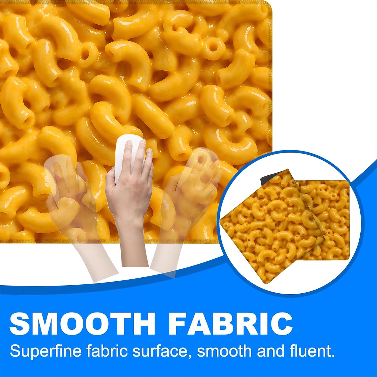 Mac and Cheese Large Mouse Pad, Gaming Mouse Pad, Non-Slip Rubber Base, Office Accessories, Desk Mat, Floral MousePads for School, Work, Home Decor Gifts 31.5" x 11.8" 6 71 KA+IDsIL. AC SL1500