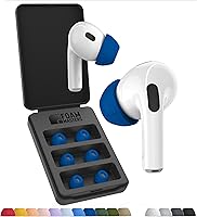 Vista 10 de Foam Masters - Almohadillas de repuesto de espuma viscoelástica para AirPods Pro de 1a y 2a generación, 3 pares, Black Magic versión 6.0, cómodas