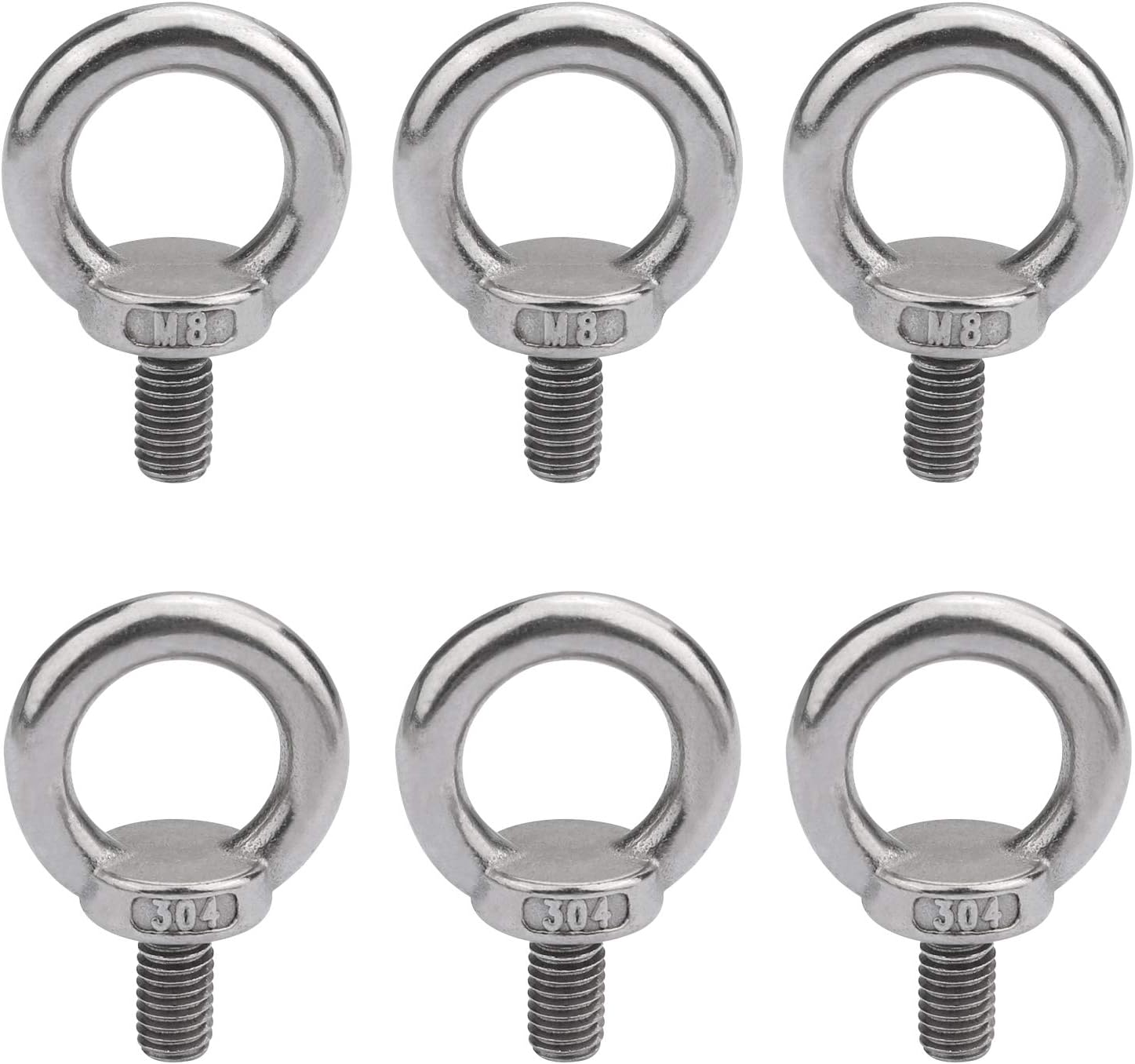 M8X13 Lifting Eye Bolt 304 Stainless Steel Male Thread Lifting Ring