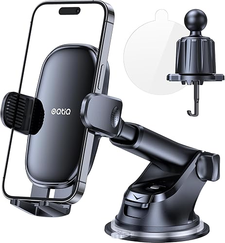 Miniatura 8 de OQTIQ Diseño de película anti-UV y botón de grifo para parabrisassalpicaderoventilación 3 en 1 Soporte de teléfono con ventosa compatible con todos