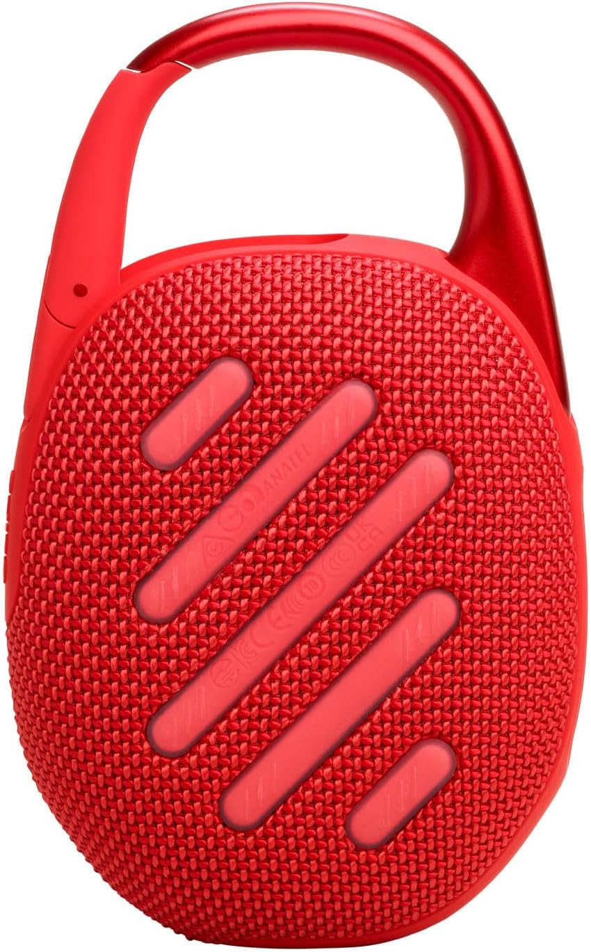 JBL Clip 5 Bundle with Case Logic 6FT Type C Braided - Red
