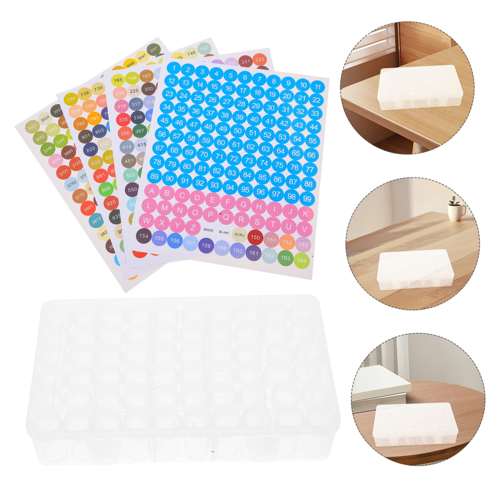 UPKOCH Scatole di Plastica Trasparenti da Scomparti per Conservare Semi con Etichette Numerate Organizer per Pacchetti e Piccoli Oggetti come Gioielli e Perline