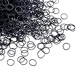 black Elastic Hair BandsBEBEEPOO 100pcs Mini Hair Rubber Bands with a Box, Soft Hair Elastics Ties Bands - STRONG - REUSEABLE (100pcs black)