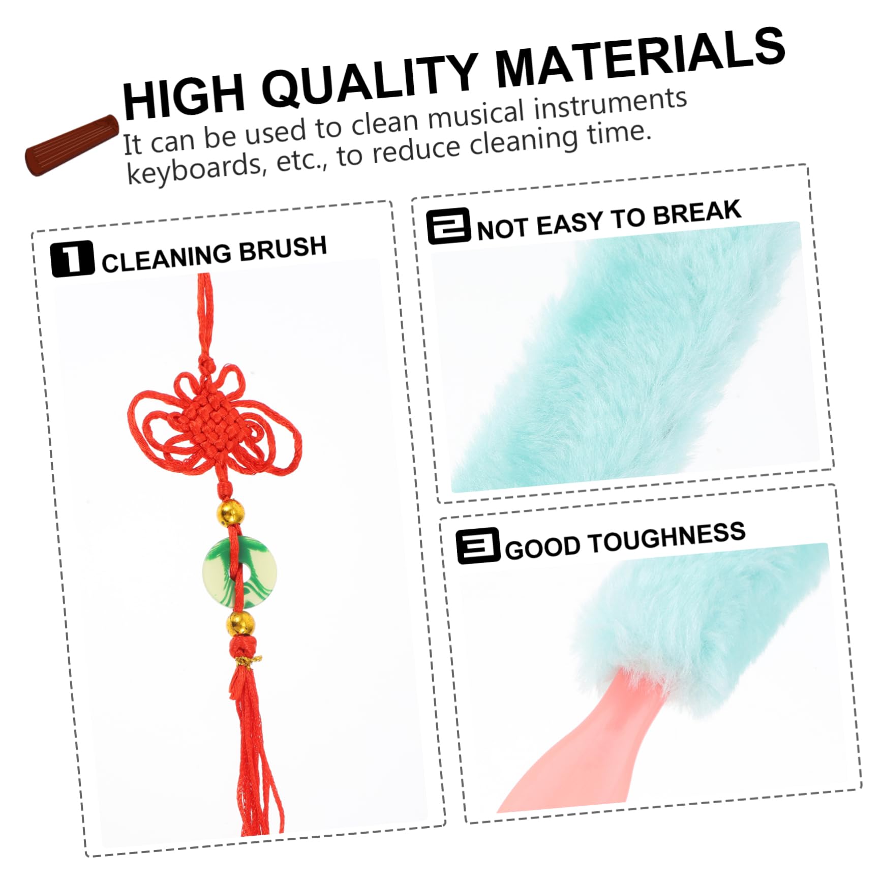 CLISPEED 1Pc Guqin Cleaning Brush Guzheng Clean Tool for Instrument Care Durable Material Random Color Cleaning for Guzheng Piano and Other Musical Instruments