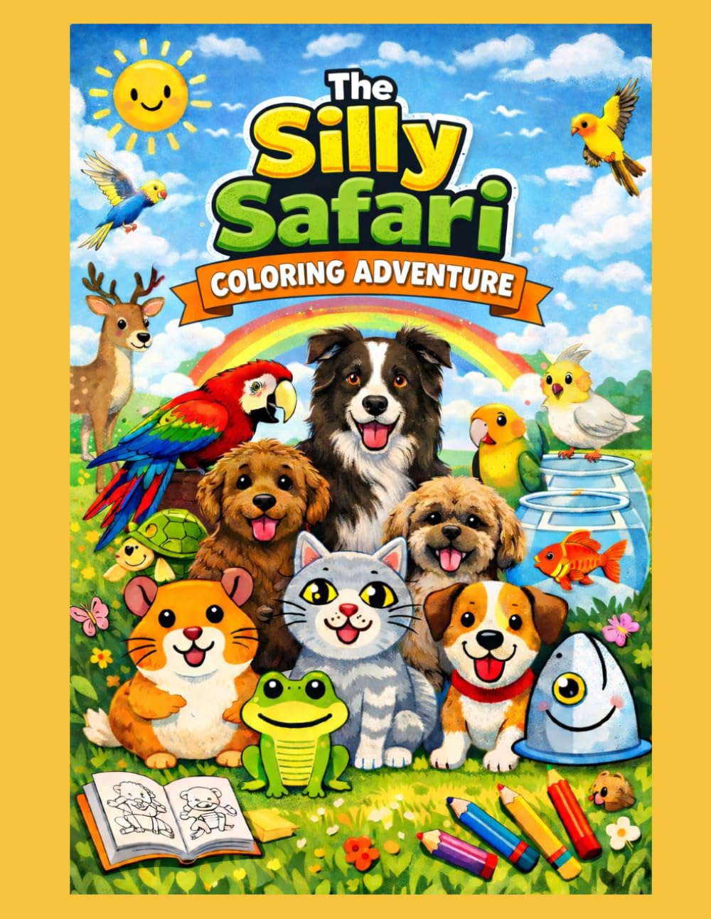The Silly Safari Coloring Adventure: 127 Fun Animal Coloring Pages for Kids