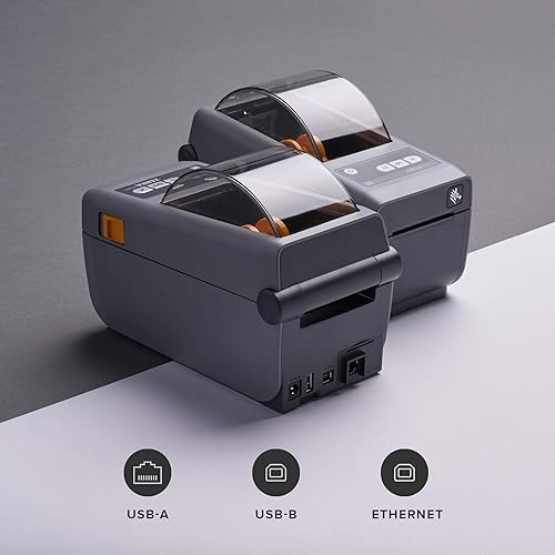 Miniatura 2 de Zebra Technologies ZD41022-D01E00EZ impresora, ZD410, DT, 2", 203 Dpi, Us Cord, USB, con módulo Ethernet instalado