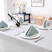 Vista 7 de H.VERSAILTEX Juego de 12 servilletas de tela texturizadas de lino (18 x 18 pulgadas), impermeables, extra suaves, gruesas, duraderas, reutilizables