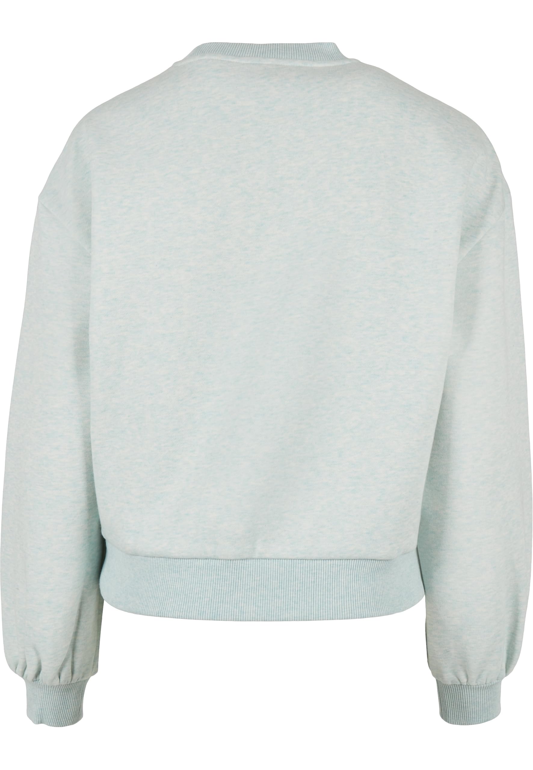 Urban Classics Damski sweter damski, oversize, kolorowy okrągły dekolt, Aqua Melange, 3XL