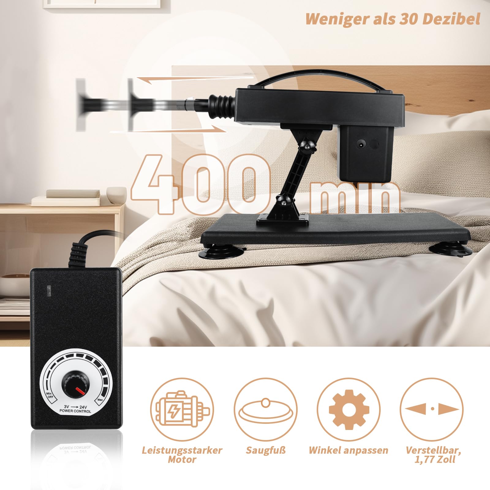 Anngeok Standard Sexmaschine Stoßfunktion Frauen Love Machines Extrem Sexspielzeug Leise Stark Teleskopisch Masturbator Maschine Fickmaschine mit Zubehör(8 Zubehörteile)