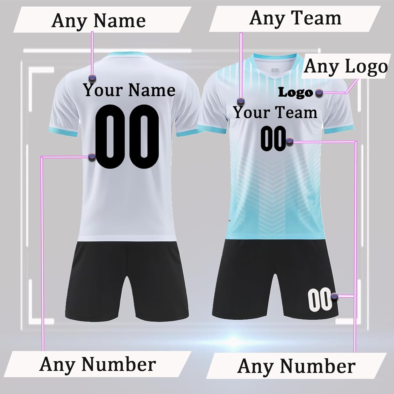 Custom Soccer Jerseys Kids Men Women Personalized Soccer Shirt and Shorts Boys Soccer Team Uniforms Youth Uniforme de Fútbol - Image 2