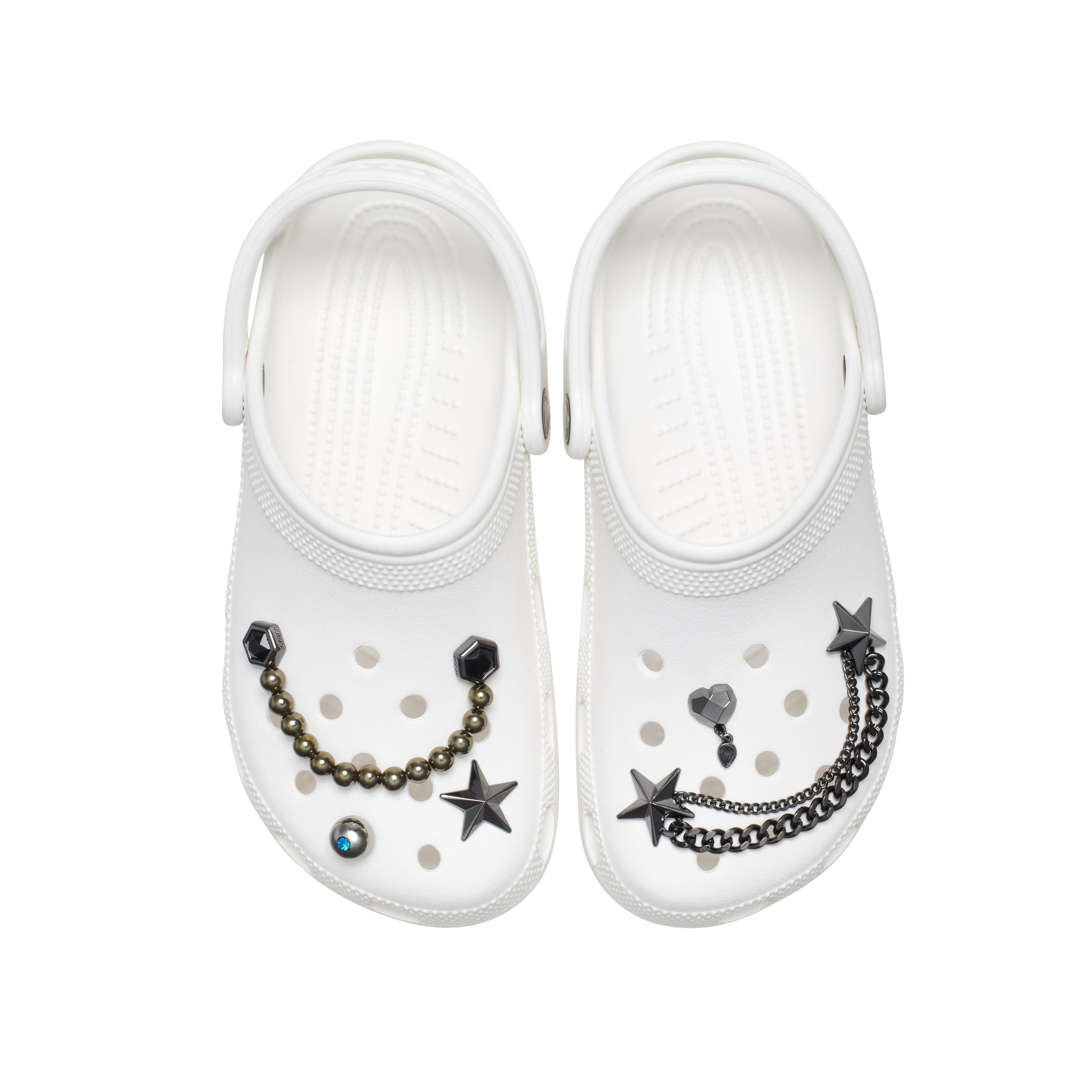 Crocs Paquete de 5 dijes unisex punk para zapatos, multicolor, talla única, multicolor, Talla única