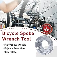 Vista 2 de Juego de 4 herramientas de llaves de radios de bicicleta, 8 piezas, herramienta de llave de radios profesional total para reparación de ruedas