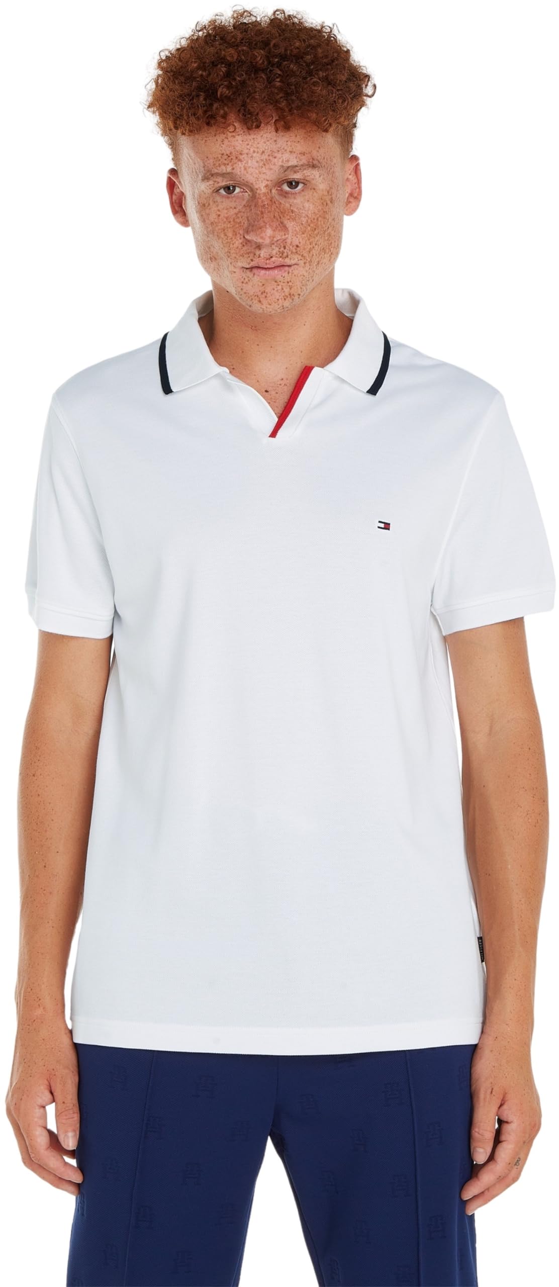 Tommy Hilfiger Herren Poloshirt Kurzarm Regular Fit, Weiß (White), S
