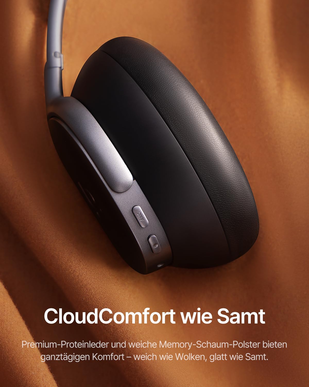 Baseus Inspire XH1 Over-Ear Kopfhörer mit Noise Cancelling -48 dB, Sound by Bose, Cloud-Komfort, Dolby Audio & Hi-Res für Unglaublich Dynamischen Sound, 100 Std. Spielzeit, Bluetooth 6.1, 5 Mikrofone