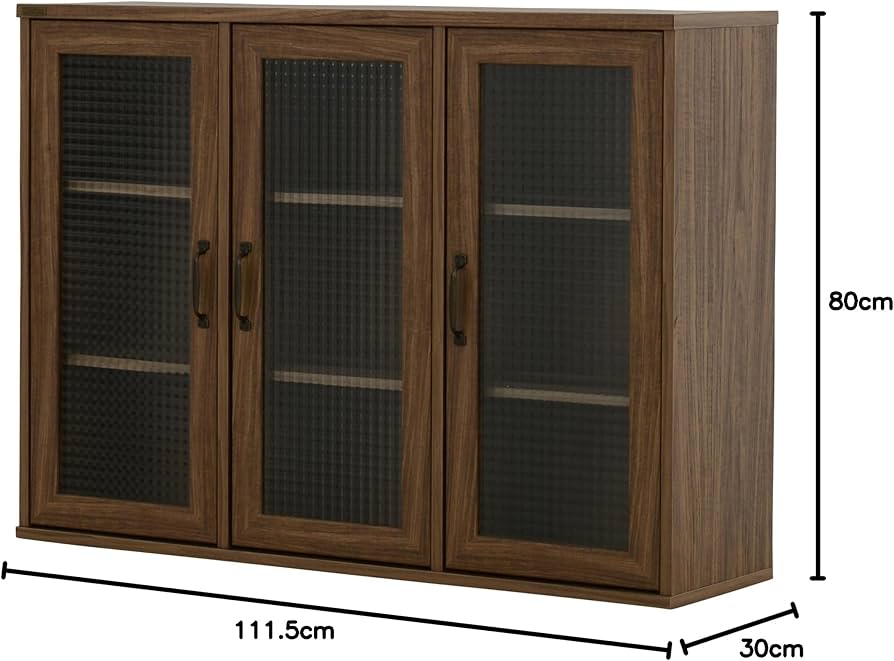 Amazon｜佐藤産業 NEFLAS キャビネット 幅111.5cm 奥行30cm 高さ80cm 