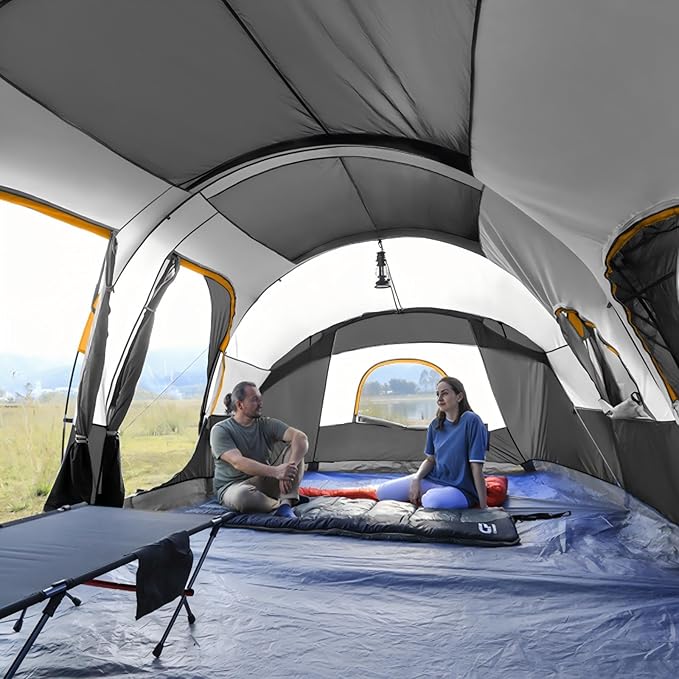 Carpa CAMPROS CP para 12 personas, 3 habitaciones, Impermeable y Ventilada miniatura 4