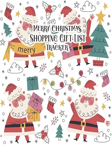 Merry Christmas shopping gift list tracker: Christmas shopping tracker , Christmas shopping gift list tracker, Christmas Gift List Tracker Notebook, ... Tracker, Christmas shopping gift list planner