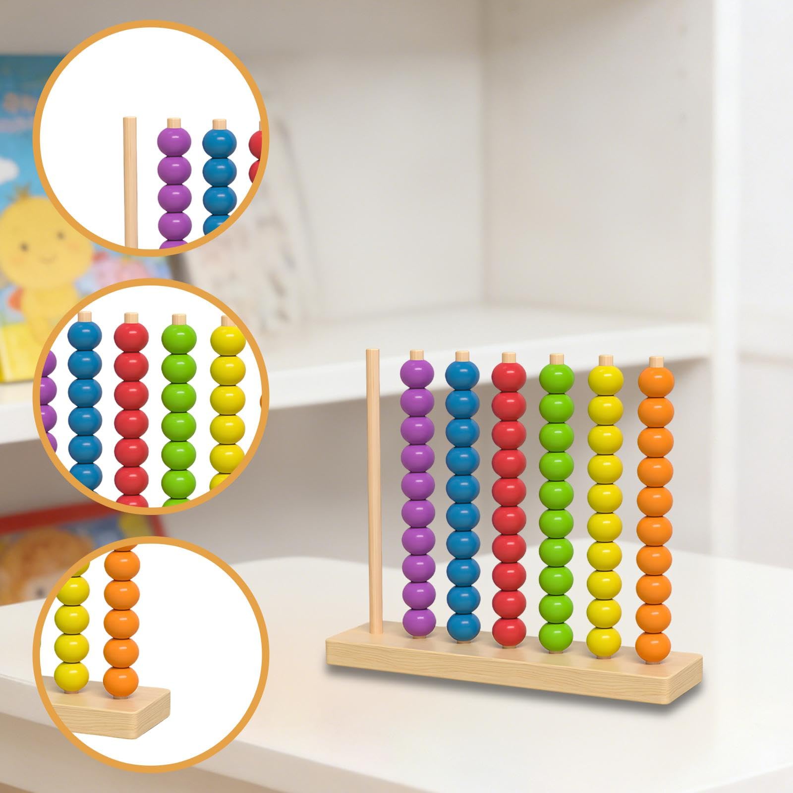 FashionCha Wooden Sorting And Stacking Game By Color - Early Learning Toy - Counting Game for Children, M — view 2