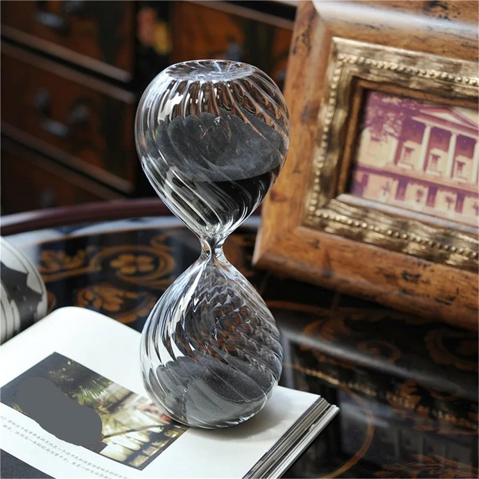 MRKU Sanduhr, 2er-Pack, transparentes Glas, Bunte Sanduhren, Heimdekoration, Ornamente, Geburtstag
