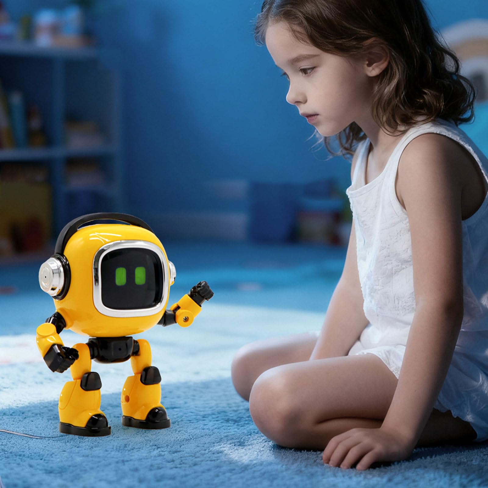 Jiawu Compagno Desktop AI, Chat Vocale Simpatici Animali Robot, Interazione Emotiva, Robot AI Interattivo con Espressioni Facciali, Giocattolo Ricaricabile per Adulti, Bambini
