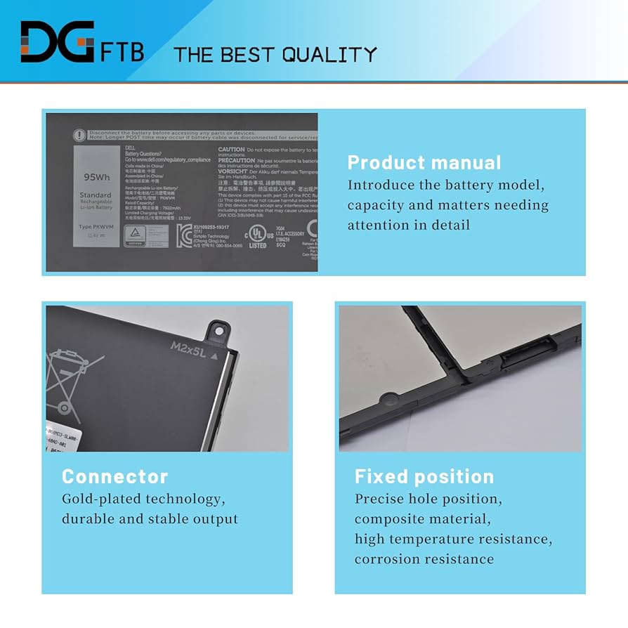 Amazon.com: DGFTB PKWVM Laptop Battery for Dell Precision
