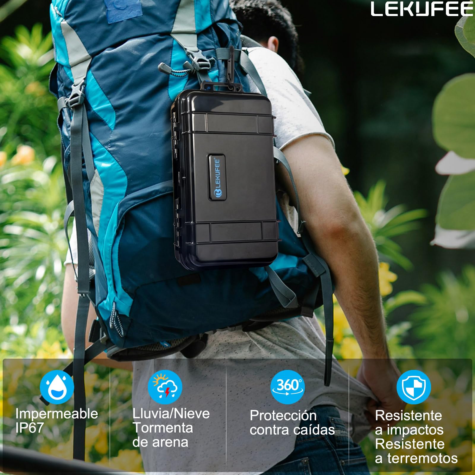 LEKUFEE Estuche Rígido Impermeable para Insta360 GO 3S/GO 3 cámara de acción/vlog y Accesorios (Solo Funda)