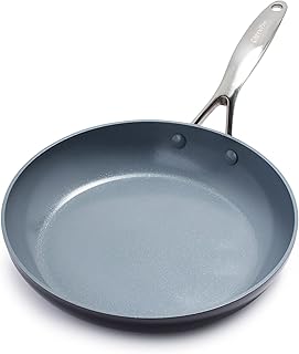GreenPan Valencia Pro Harde Geanodiseerde Gezonde Keramische Anti-aanbakpan 26 cm Koekenpan, PFAS-Vrij, Inductie, Vaatwasserbestendig, Ovenveilig, Grijs