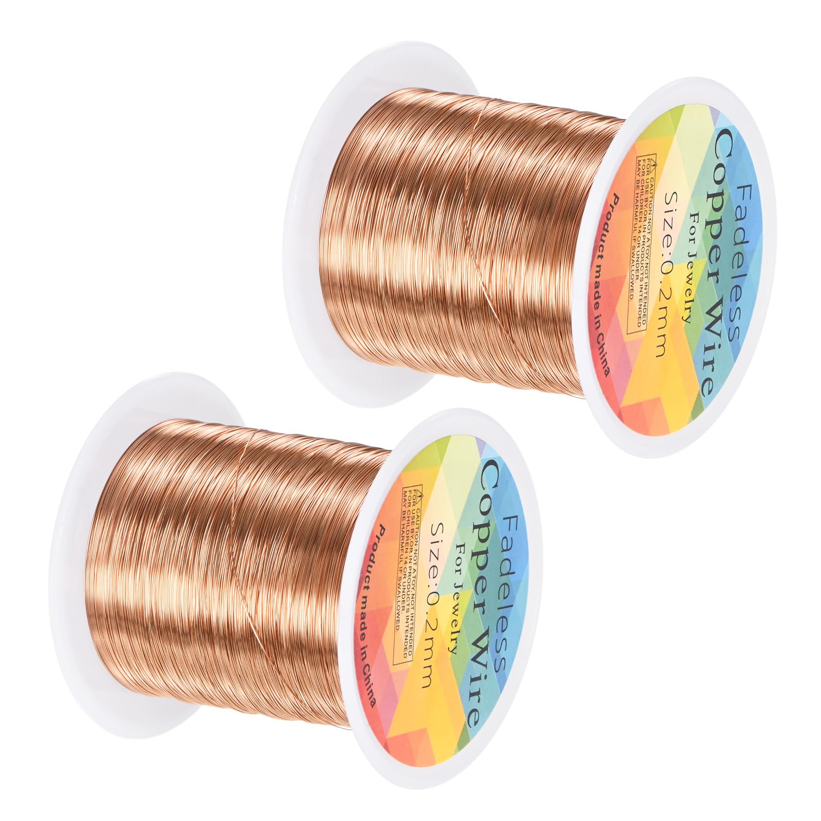 M METERXITY 2-Rolls 0.2mm Jewelry Wire