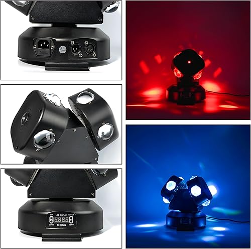 Miniatura 4 de Cabeza móvil DJ luz DMX 512 iluminación estroboscópica LED con sonido activado para fiesta, luces de haz RGBW, iluminación de escenario para