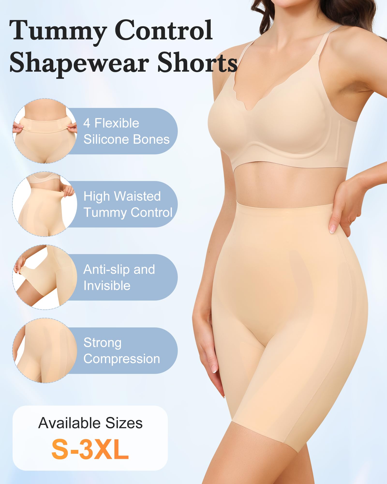 Levao Shapewear damskie majtki wyszczuplające brzuch, wysoka talia, bezszwowe spodnie gorsetowe z nogawkami, bielizna modelująca figurę, majtki po porodzie