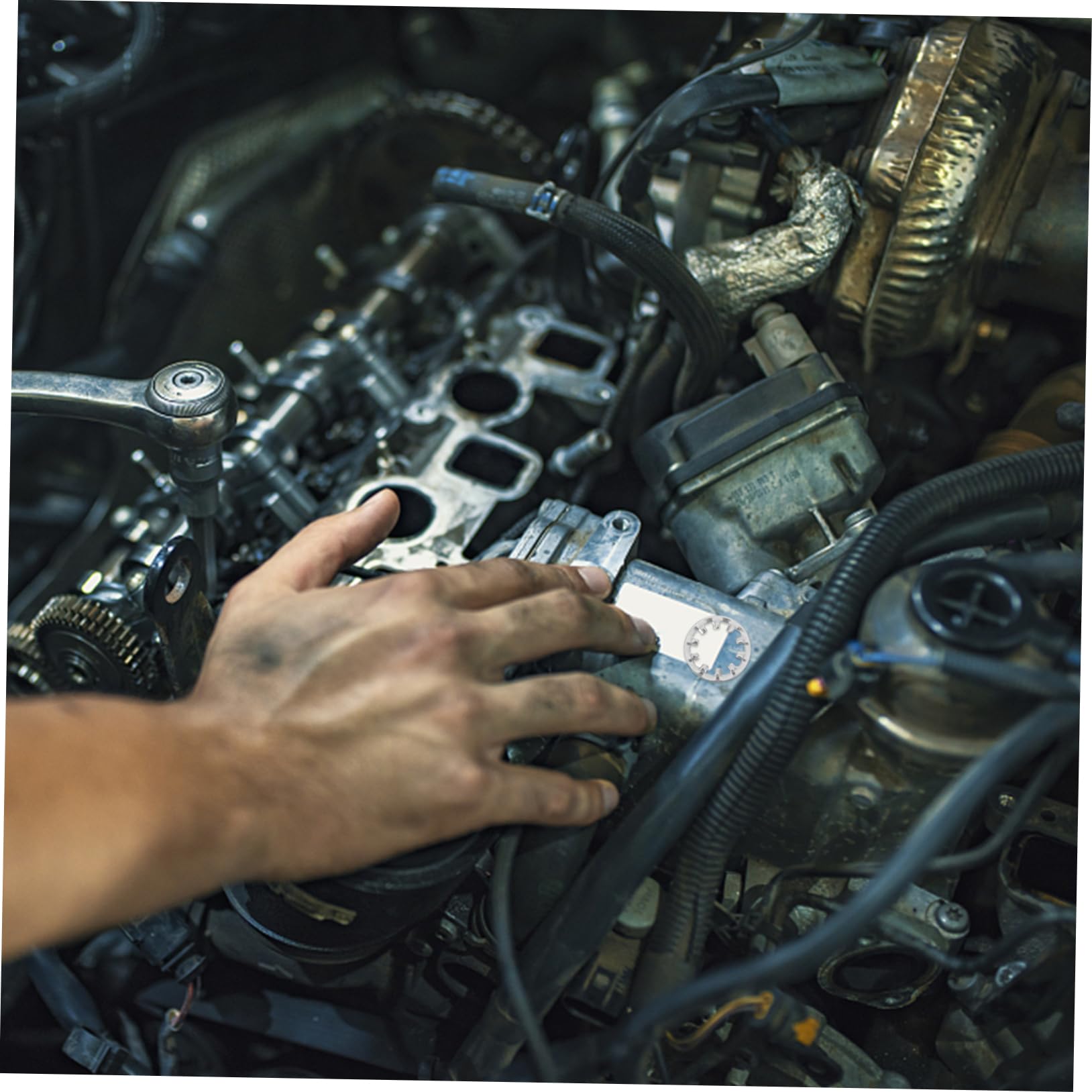 MUCKLILY 300pcs Internal Tooth Washer Assortment Kit Stainless Steel Lock Washers Tooth Lock Washers for Machinery Furniture