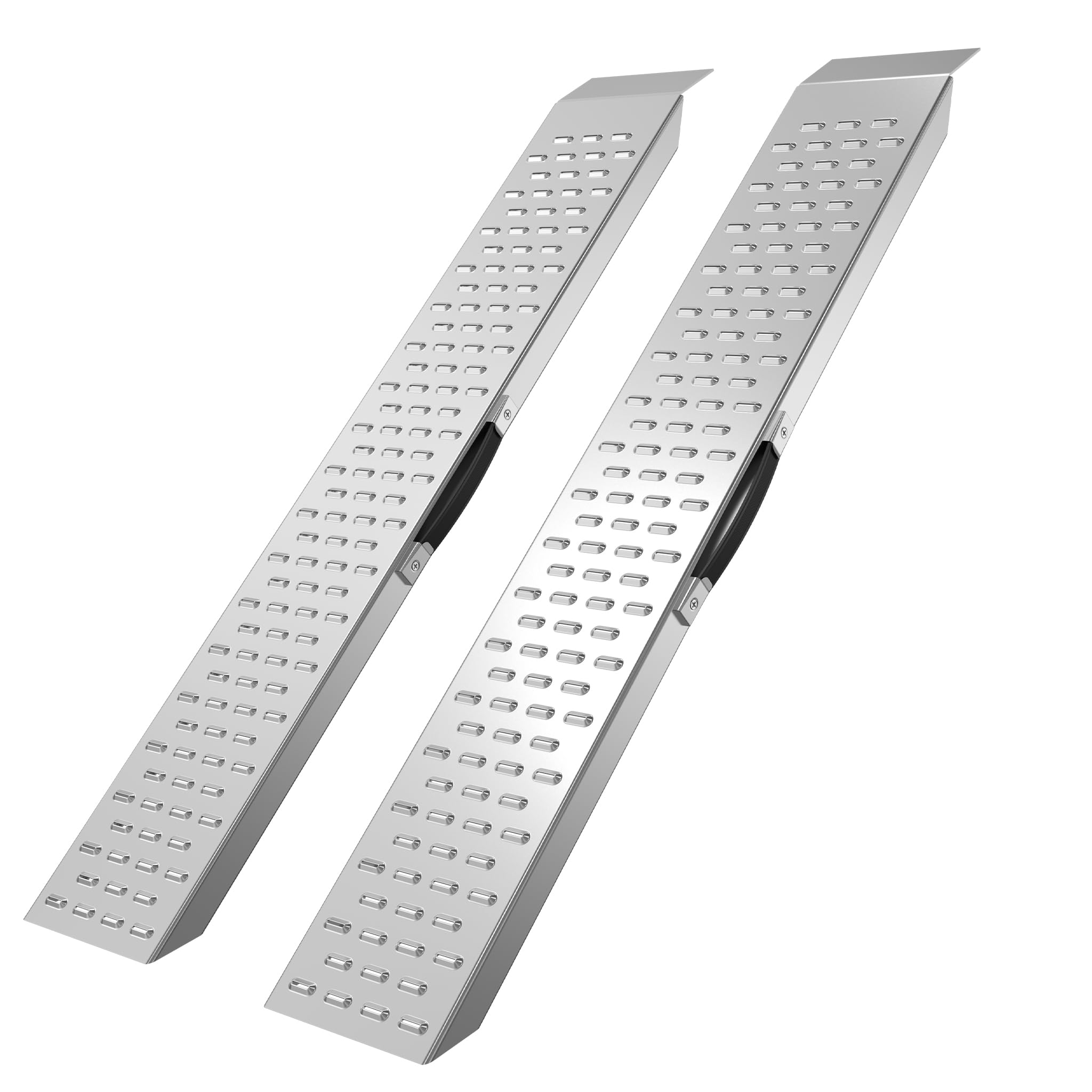 FIVMEN 2 rampas de carga para coches, 135 cm, 400 kg, capacidad de carga de aleación de aluminio, rampa para silla de ruedas, rampa de carga con superficie antideslizante y asa, rampa para escaleras