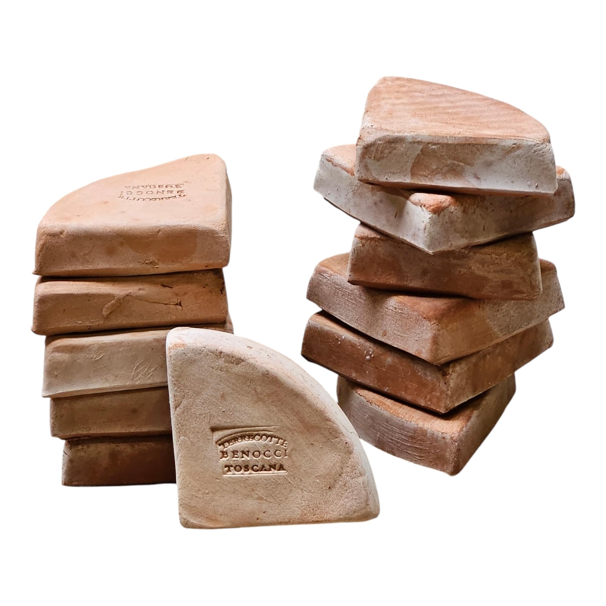teramico Lot de Pieds élégants pour Pots de Fleurs | Dessous Terre Cuite 7,7x7,7x2cm | Protection Contre l'humidité | Robuste & Durable | Absolument résistant au Gel (Lot de 12)