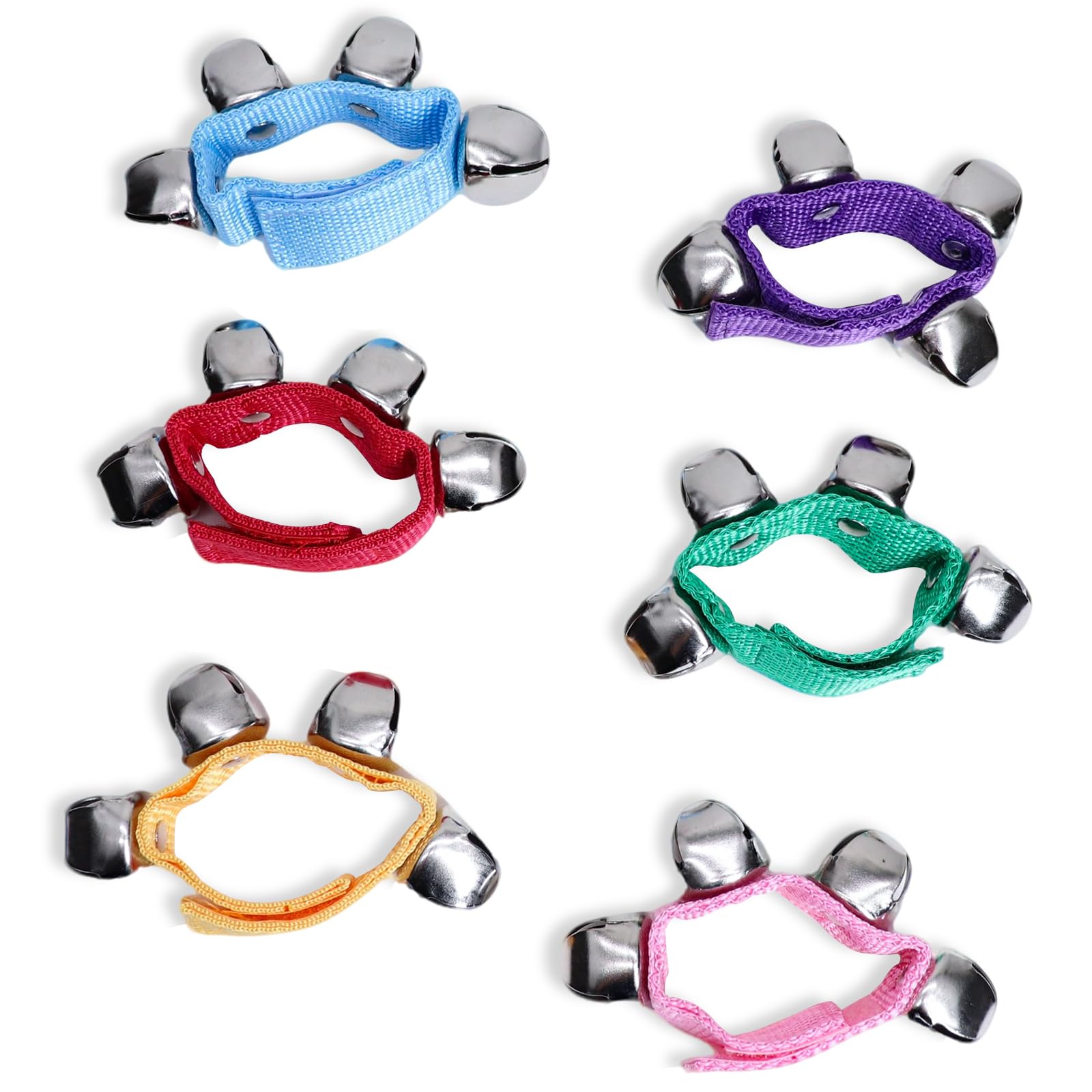 6 PCS Percussion Instruments, Wrist Bells Jingle Bells Musical Rhythm Toys