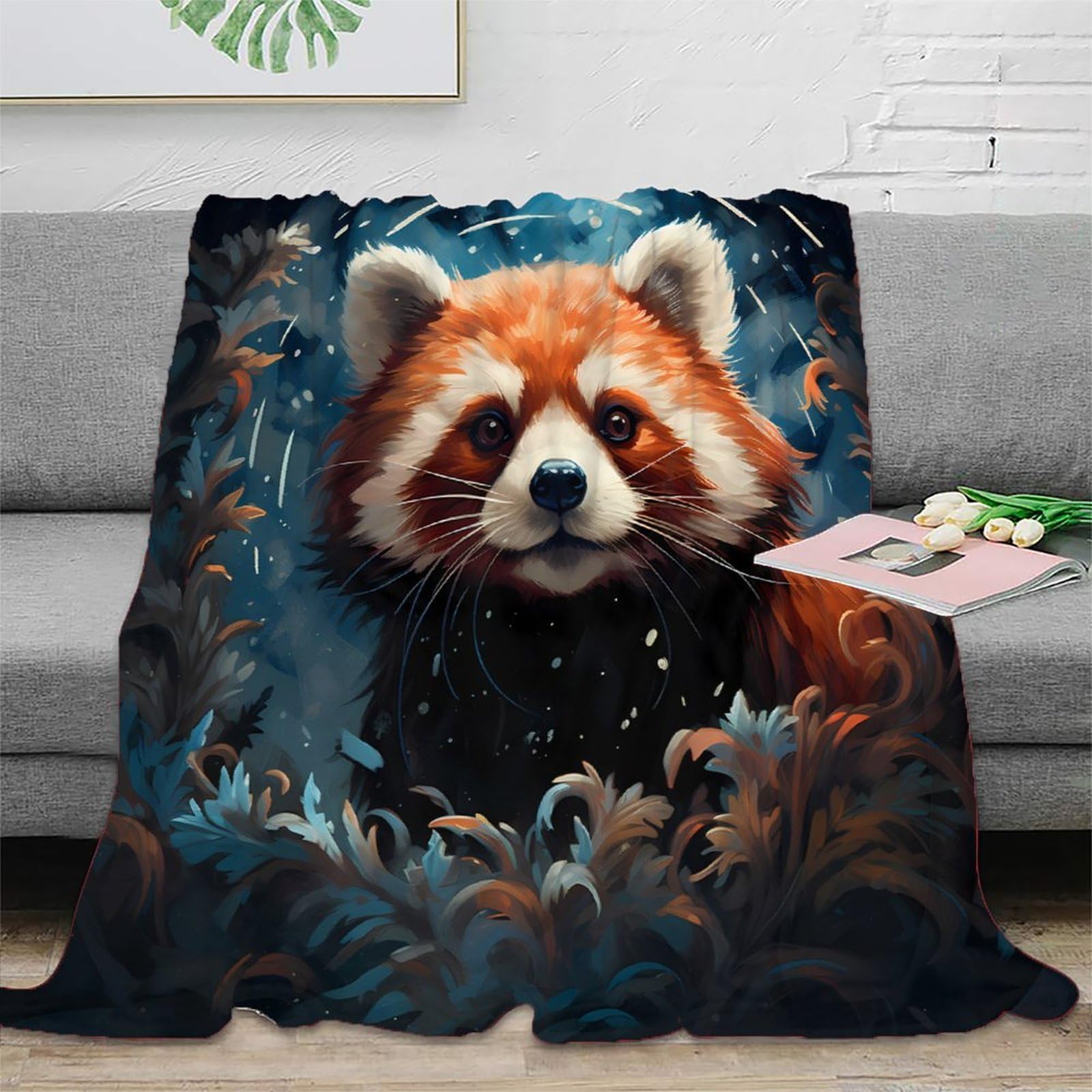 Couverture Panda anti-froid microfibre respirante pour literie saine