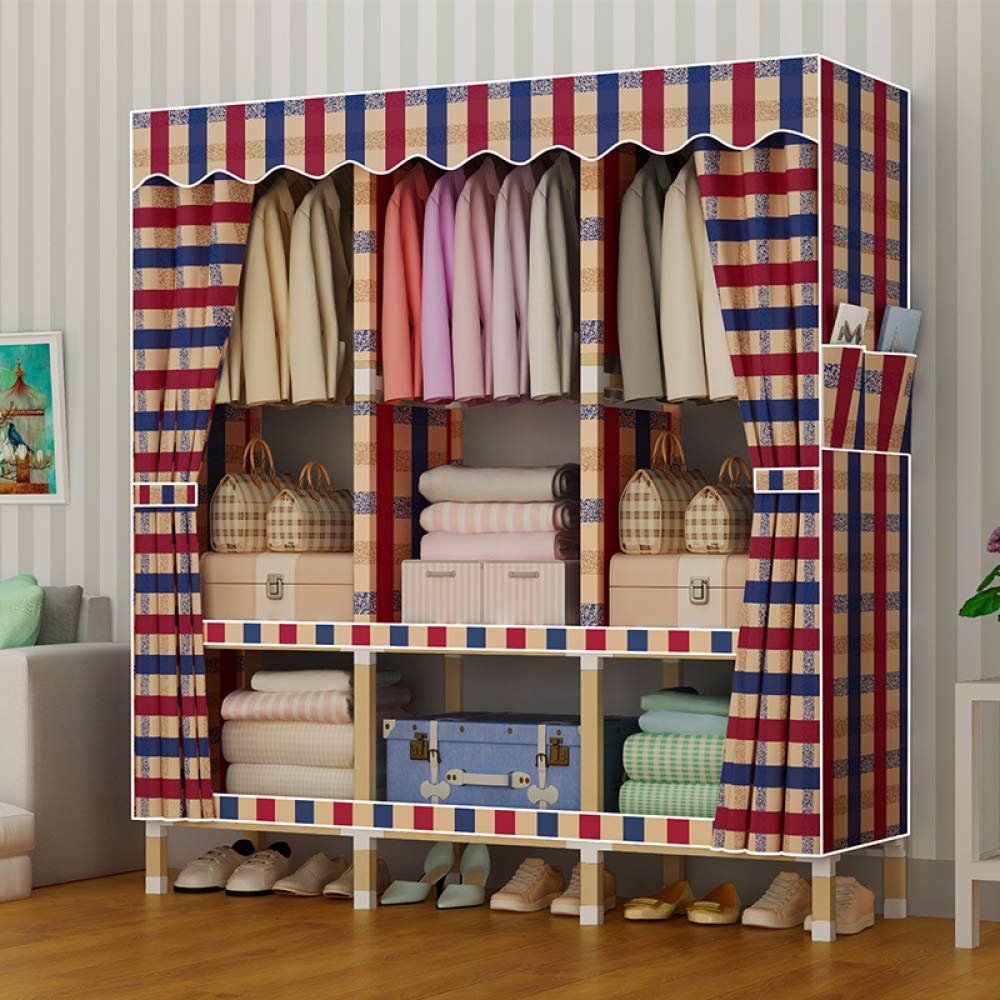 Armoire de rangement extra solide en tissu oxford durable avec poche latérale pratique