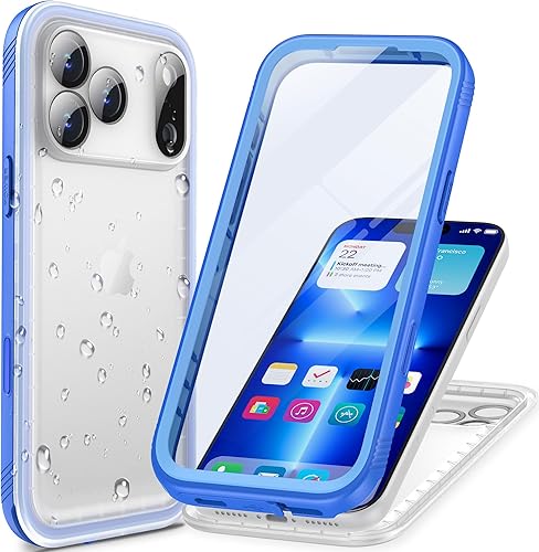 Miniatura 29 de Cozycase TOP Funda impermeable para iPhone 17 Pro Max - Grado militar resistente a todo 360 con protector de cámara de pantalla, doble IP68 a prueba