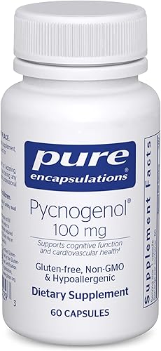 Pure Encapsulations Pycnogenol 100 mg Hypoallergenic Supplement to Promote Vascular Health and Provide Antioxidant Support 60 Capsules