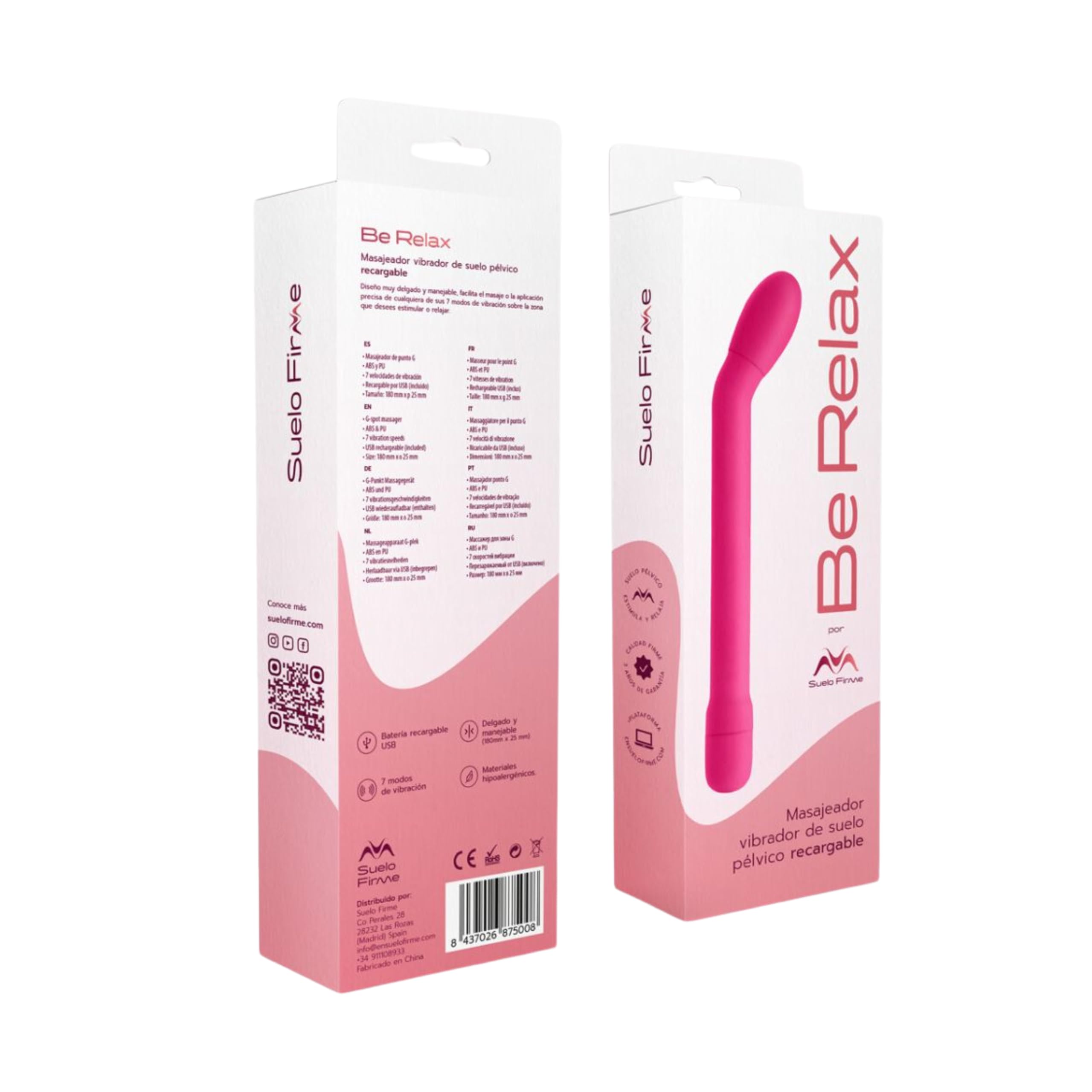 BeRelax Masajeador Suelo Pélvico con 10 Modos - Rehabilitación y Bienestar Femenino Postparto | Recargable (USB incluido)