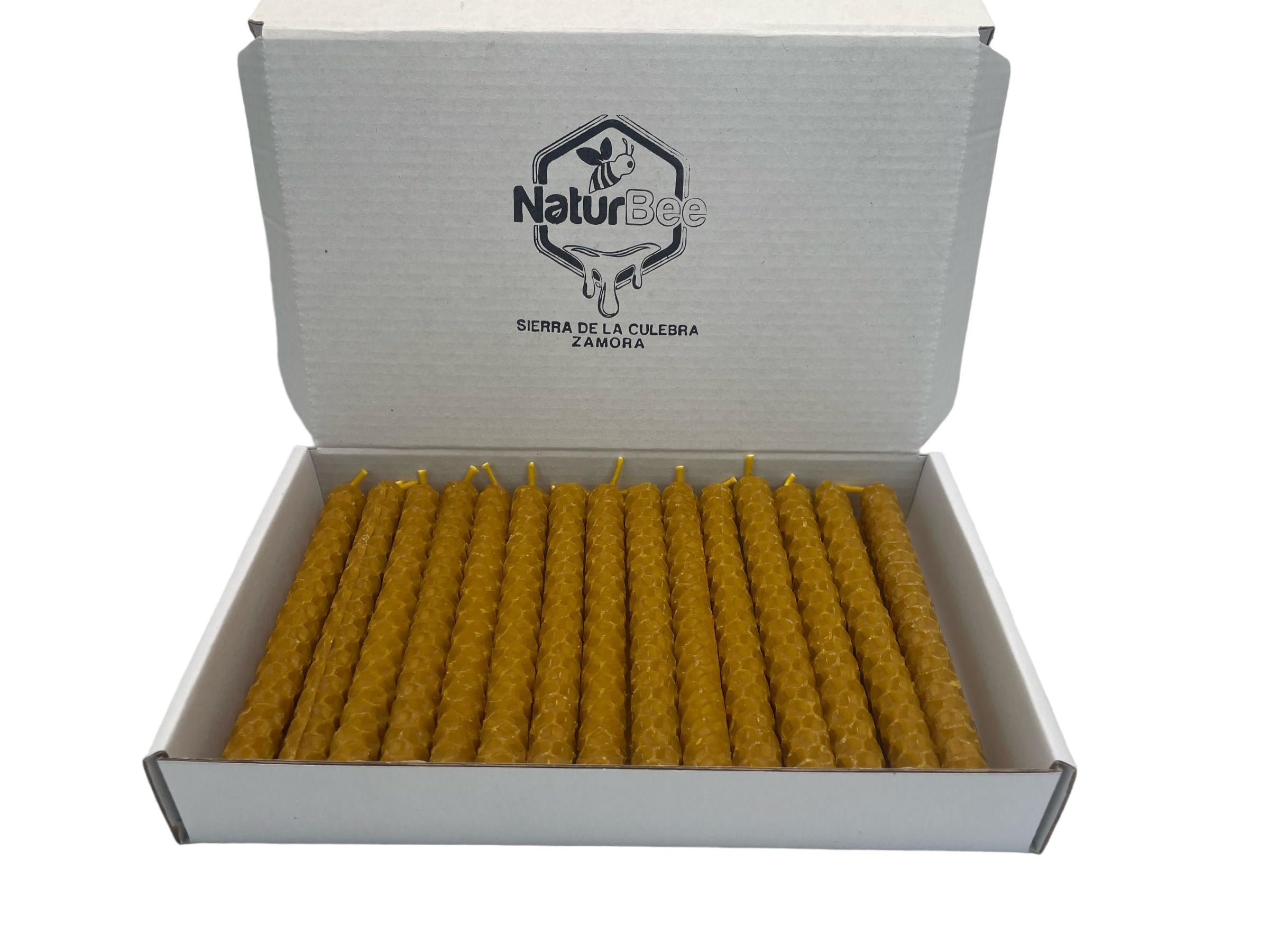 Velas de Miel de Abeja con Palo Santo 100% Natural Cera Pura 11,5 cm Hechas a Mano Sin Parafina