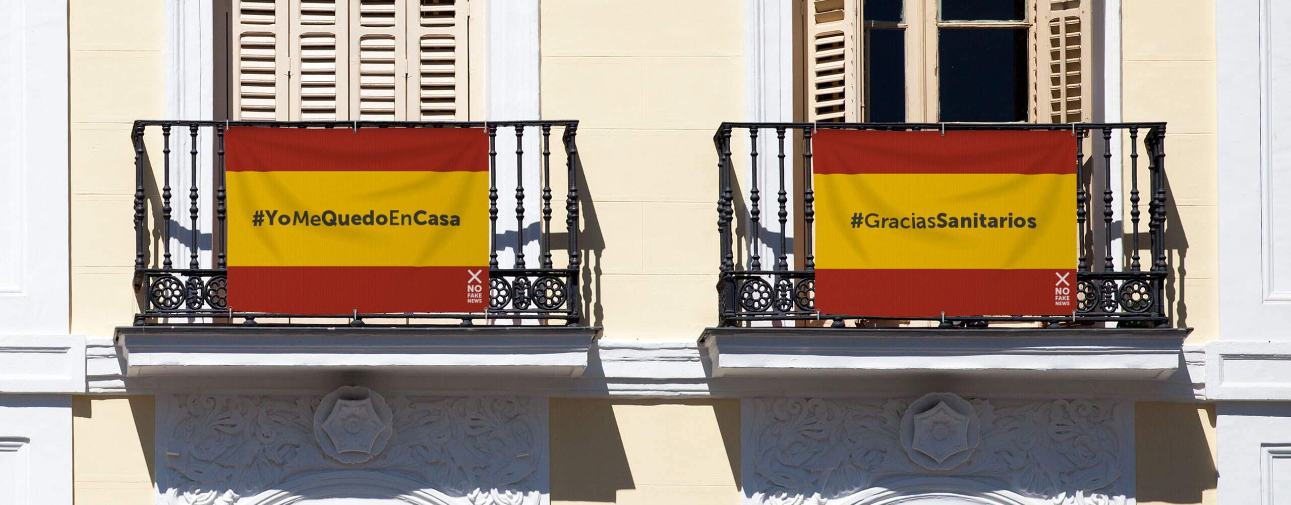 Bandera De Lona Con El Hashtag #YoMeQuedoenCasa | Castilla León