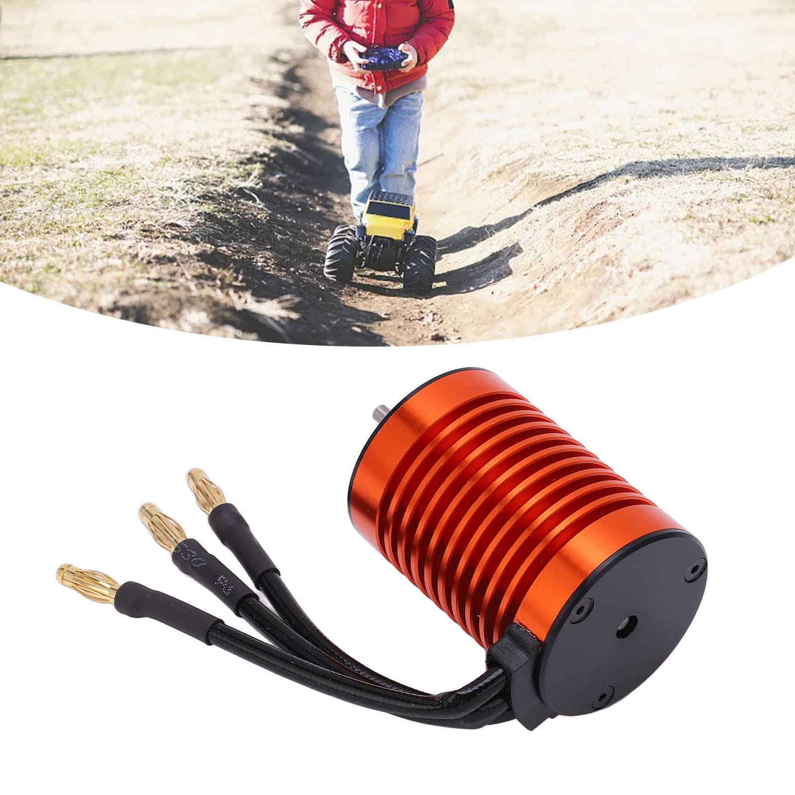 Buachois Motore Brushless,F540 4370KV Rotazione Interna Impermeabile 4 Poli 12 Slot Sensorless per Auto RC Senza Spazzole 1/10