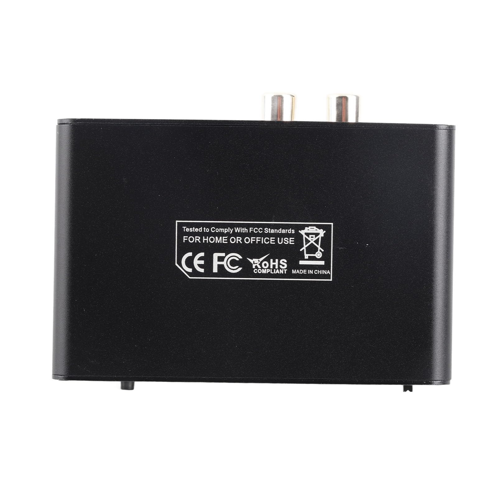 Fockety Estrattore EARC, Estrattore con Uscita Ottica da 3,5 Mm a 24 Bit 192 KHz su Convertitore, Convertitore Digitale-analogico con Controllo del Volume per Amplificatore per Altoparlanti HDTV
