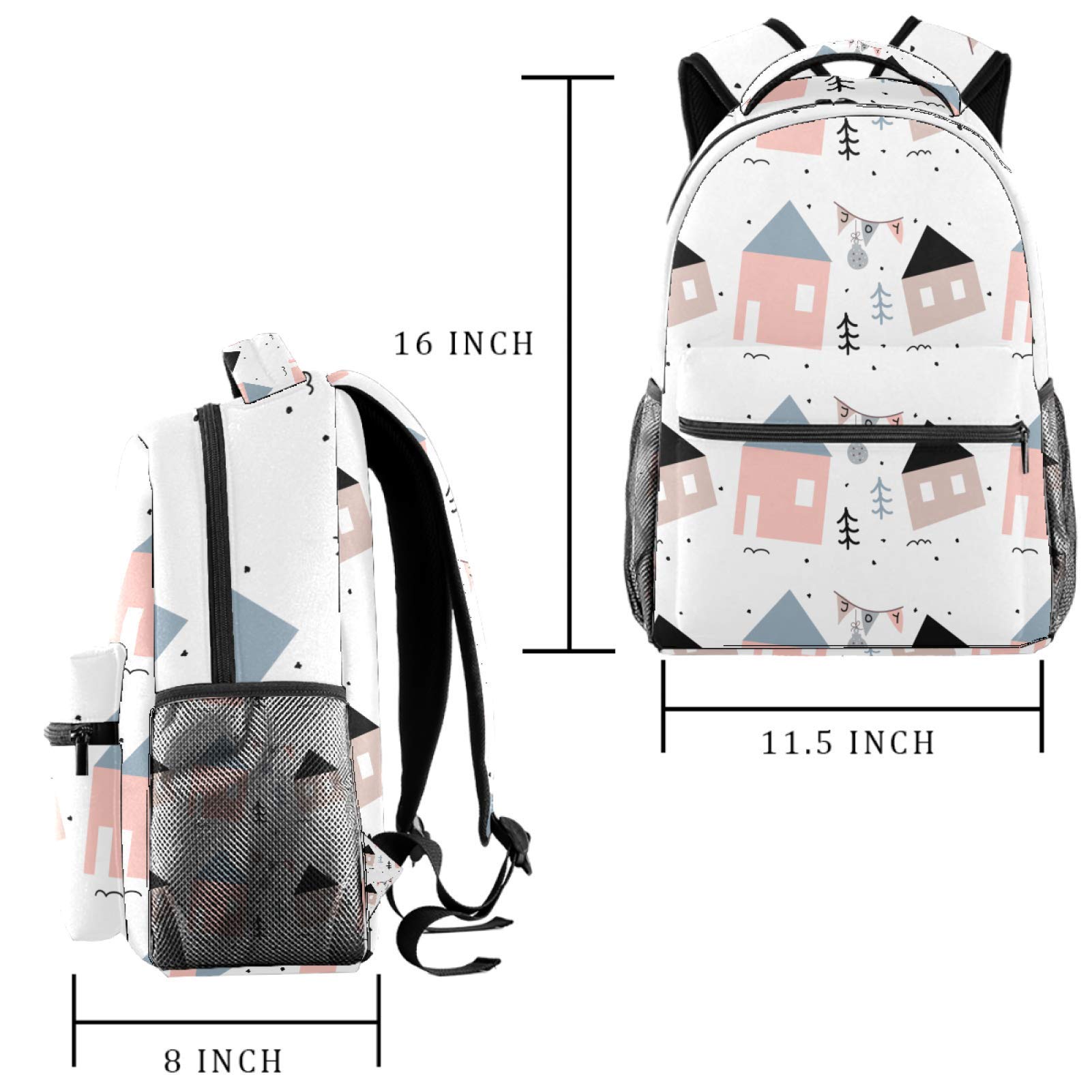 LAZEN Zaino leggero Zaino per scuola universitaria Zaino per laptop per adulti e bambini Zaino casual Icona Polizia