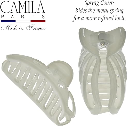 Miniatura 5 de Camila Paris CP3638 - Pinza de pelo francés para mujer, cabello grueso para cabello largo y rizado, gris, pinzas para el cabello para niñas,
