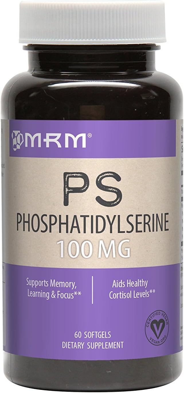 MRM Nutrition PS 10mg - for Women & Men - Phosphatidylserine Supplement, Supports Mental Focus, Phospholipid Supplement to Support Healthy Cognition & Brain Function, Gluten Free - 60 Servings
