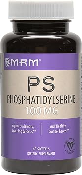 MRM Nutrition PS 10mg - Phosphatidylserine Supplement - 60 Servings | Supports Mental Focus, Phospholipid Supplement to Support Healthy Cognition & Brain Function for Women & Men, Gluten Free