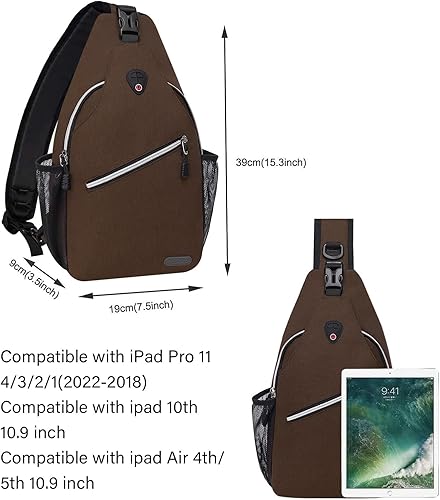 Vista 52 de Mosiso - Mochila bandolera multiusos, para viajes, senderismo, etc.